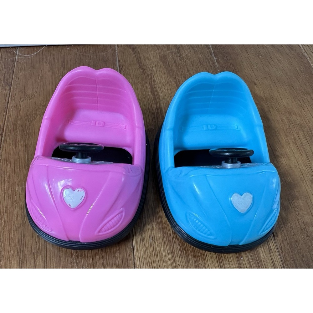 Barbie Doll CHELSEA CLUB ~ Carnival Playset 2 REPLACEMENT BUMPER CARS Pink Blue